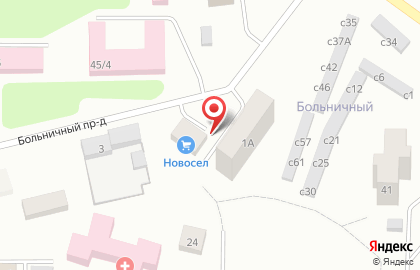 Магазин отделочных материалов и электроинструмента Новосел в Больничном проезде на карте