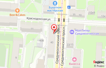 Алкомаркет Калейдоскоп напитков мира на Среднеохтинском проспекте на карте