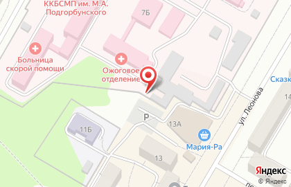 Киоск фастфудной продукции на улице Леонова на карте