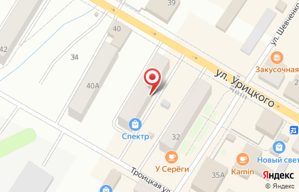 Магазин Спектр на улице Урицкого на карте