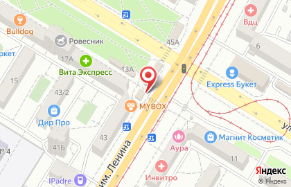 Волгоградский филиал Банкомат, КБ Петрокоммерц на проспекте Ленина, 43б на карте