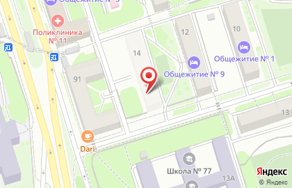 Общежитие в Иркутске на карте