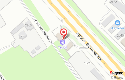Автосервис Shell на метро Преображенская площадь на карте
