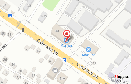 Супермаркет Магнит на Сумской улице, 40 на карте