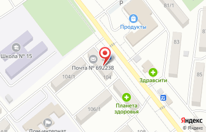 Почта России во Владивостоке на карте