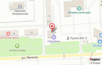 Западно-Уральский банк на улице Ленина в Звёздном на карте