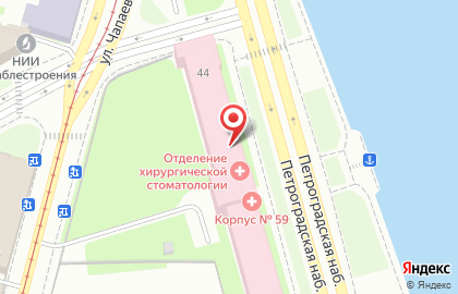 Забава на Петроградской набережной на карте