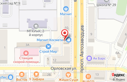 ОАО МДМ Банк на проспекте Автозаводцев на карте