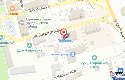 1C на улице Багратиона на карте