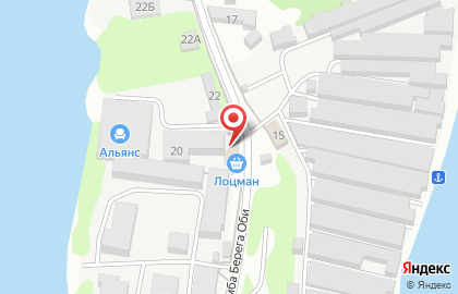 Продуктовый магазин Бриз в Центральном районе на карте