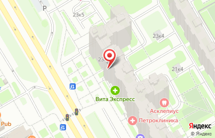 Зоомагазин Вака на Комендантском проспекте, 21 к 1 на карте