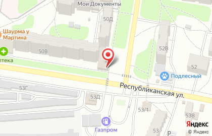 Супермаркет Пятёрочка на Республиканской улице на карте