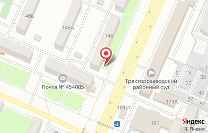 Продовольственный магазин в Тракторозаводском районе на карте