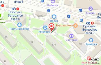 Удаление вирусов метро ПРОСПЕКТ ВЕТЕРАНОВ на карте