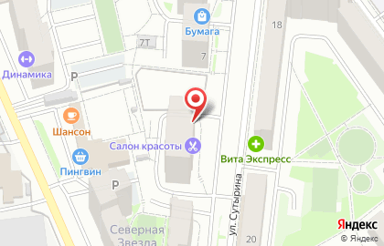 Зоомаркет Пиранья на улице Сутырина на карте