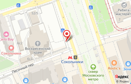Лотереи Москвы на Сокольнической площади на карте