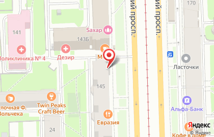 Ресторан быстрого питания Subway на Московском проспекте на карте