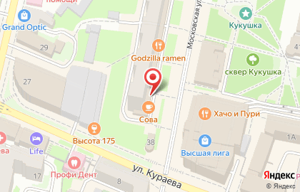 Магазин одежды и обуви Мегахенд на Московской улице на карте