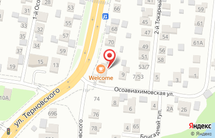 Кафе-бар Welcome в Первомайском районе на карте