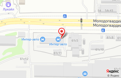 Автотехцентр ТГК-Авто на Молодогвардейской улице на карте