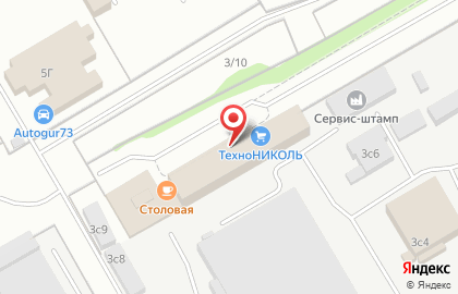 Магазин ТехноНИКОЛЬ в Засвияжском районе на карте