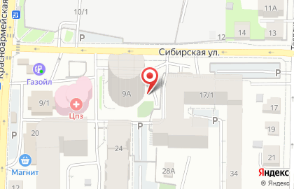 Август в Томске на карте