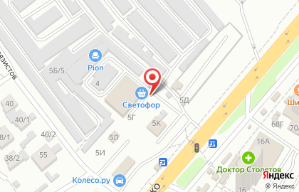 Кондитерская Светофор в Краснооктябрьском районе на карте