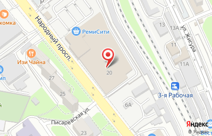 Ресторан быстрого питания KFC в Первореченском районе на карте