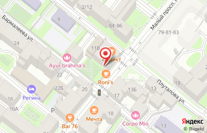 Кофейня Roni`s Donuts на метро Петроградская на карте