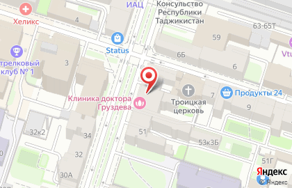 Фина на улице Черняховского на карте