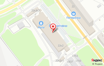 Супермаркет Атак на улице Бирюзова на карте
