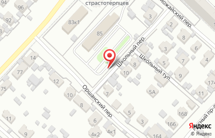 Автостоянка в Оршанском переулке 7а на карте