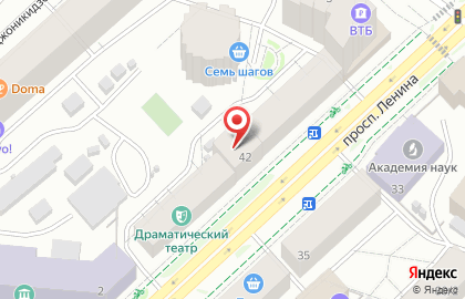 Паспортно-регистрационное Управление Департамента жилищных отношений на проспекте Ленина на карте