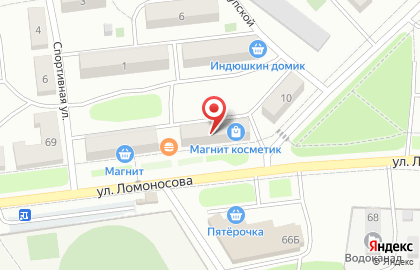 Магазин косметики и бытовой химии Магнит Косметик на улице Ломоносова на карте