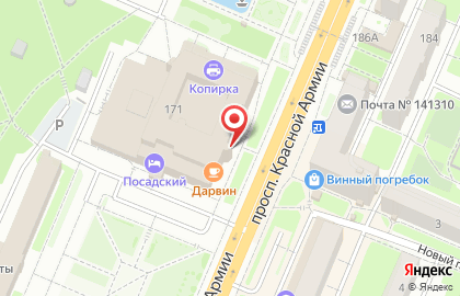 Банкомат Возрождение на проспекте Красной Армии на карте