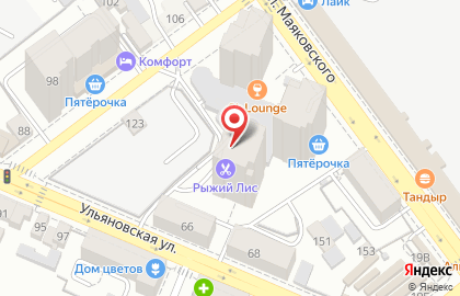 Парикмахерская Рыжий Лис на Никитинской площади на карте