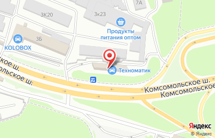 Автомойка самообслуживания Техноматик на Комсомольском шоссе на карте