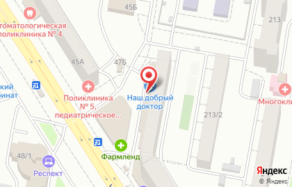 Ателье Авантаж в Октябрьском районе на карте