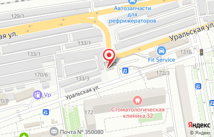 Автокомплекс на Уральской улице, 172/2 на карте