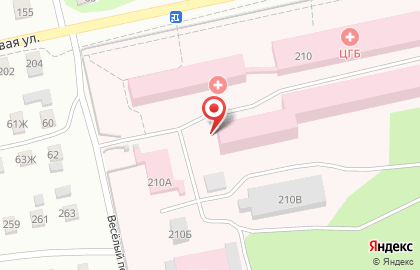 Центральная городская Больница, г. Бийск на Садовой улице на карте