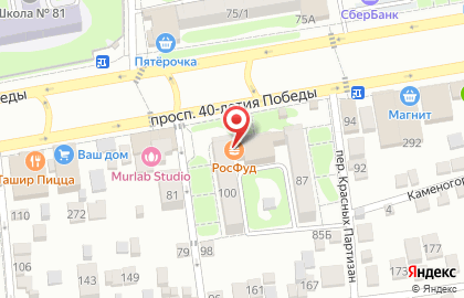 Мясная лавка Тесей на проспекте 40-летия Победы на карте
