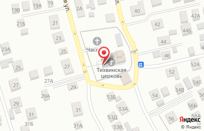Церковь Тихвинской иконы Божией Матери на Центральной улице на карте