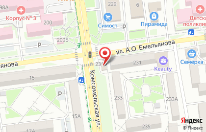 Омега на Комсомольской на карте