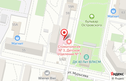 Тольяттинская стоматологическая поликлиника № 3 на Мурысева на карте