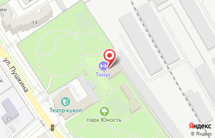 Солнышко на улице Пушкина на карте