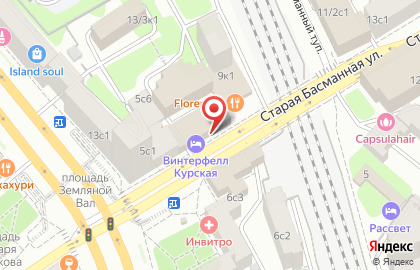 Магазин колбасных изделий Рублёвский на метро Красные ворота на карте