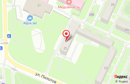 Пулково на улице Пилотов на карте