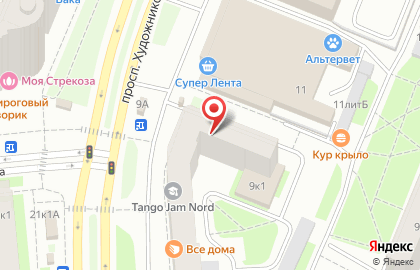 Центр предрейсовых осмотров МТО на проспекте Художников на карте