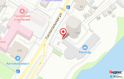 Гаражный комплекс Буст-Ап на Госпитальной улице на карте