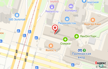 Магазин овощей и фруктов в Василеостровском районе на карте
